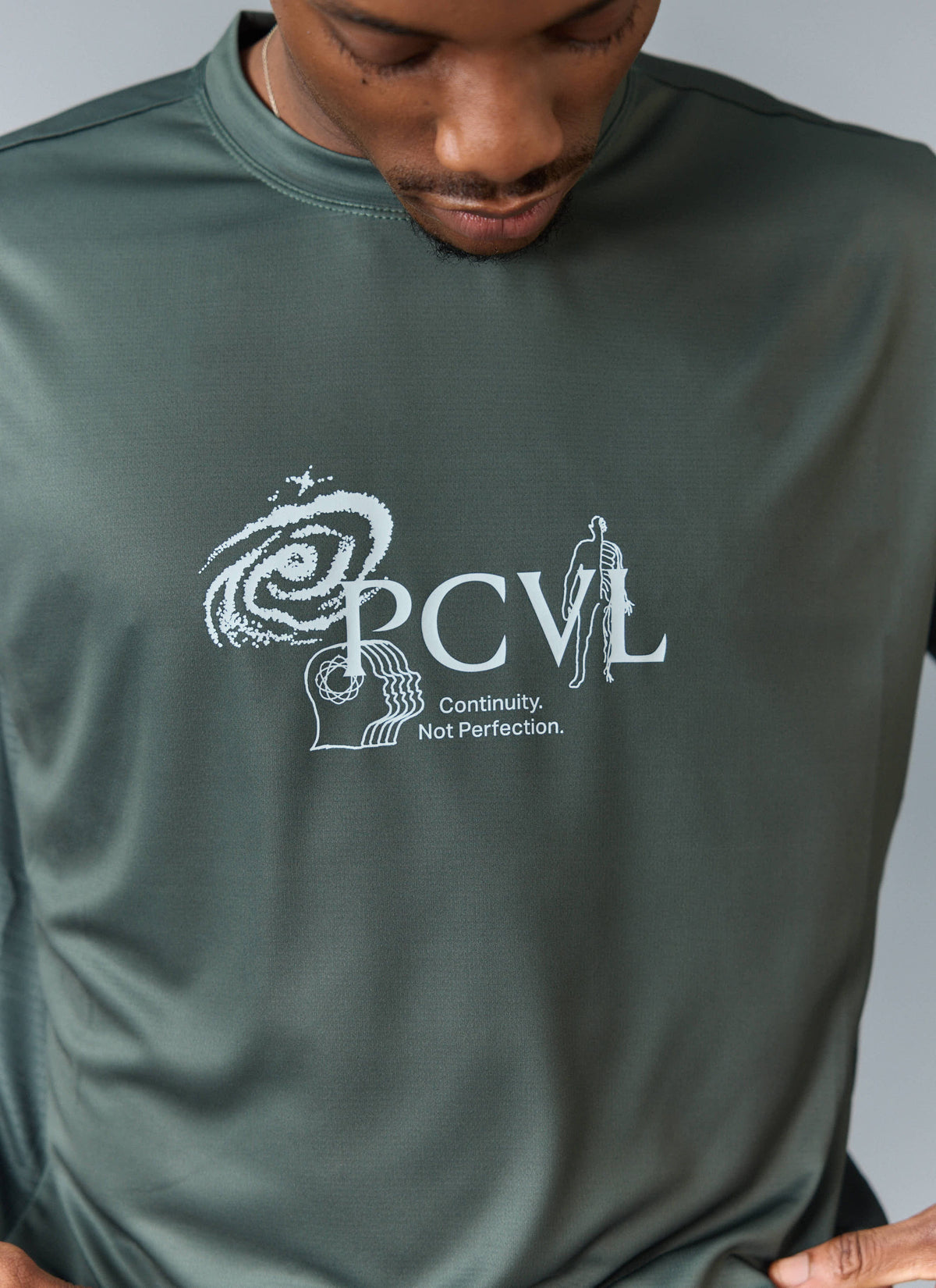 Men's Performance Top - PCVL Printed - Forest | Percival