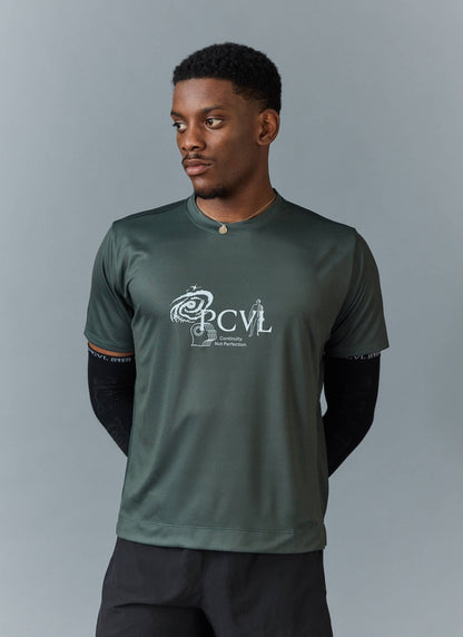 Men's Performance Top - PCVL Printed - Forest | Percival