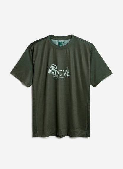 Men's Performance Top - PCVL Printed - Forest | Percival