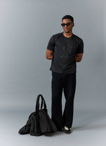 Men's PCVL Performance T-Shirt - Black Printed | Percival