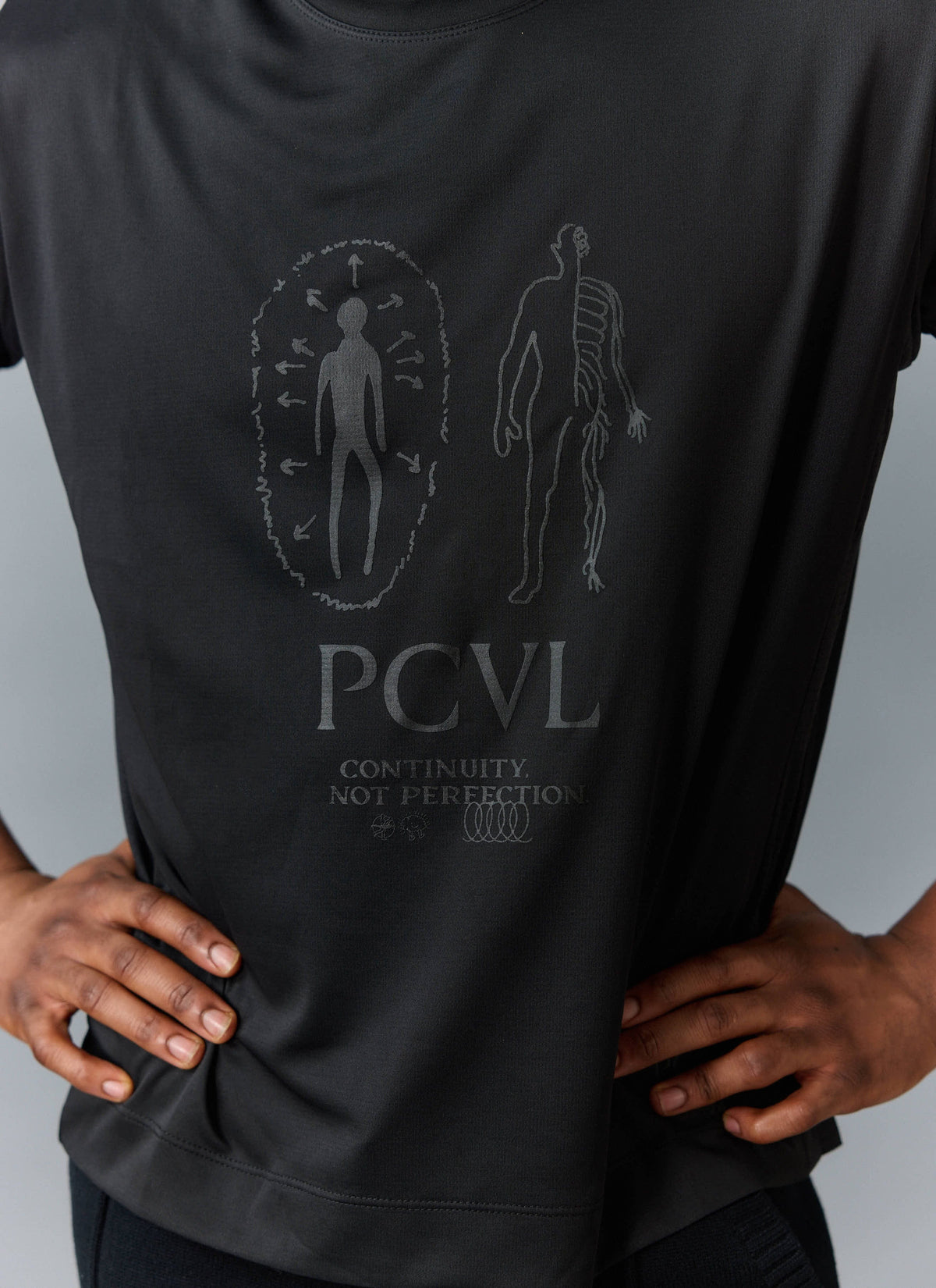 Men's PCVL Performance T-Shirt - Black Printed | Percival
