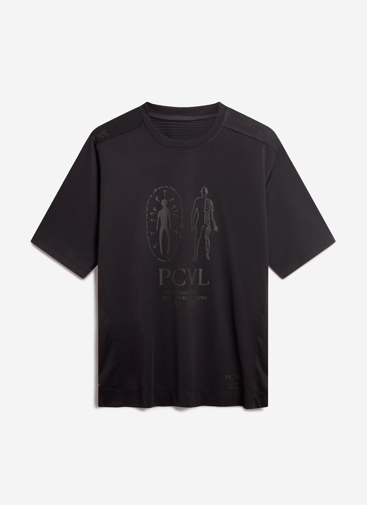 Men's PCVL Performance T-Shirt - Black Printed | Percival