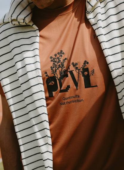 Men's PCVL Printed Performance Top - Rust | Percival