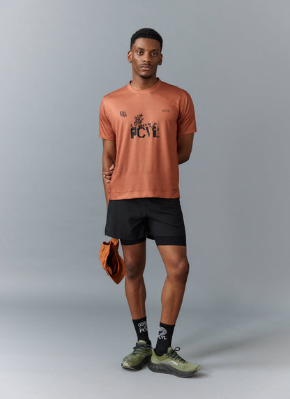 Men's PCVL Printed Performance Top - Rust | Percival