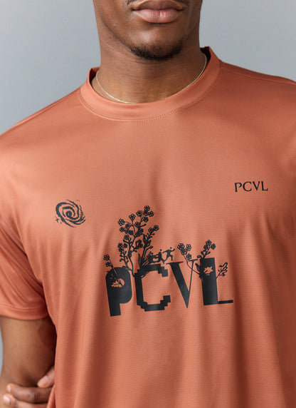Men's PCVL Printed Performance Top - Rust | Percival