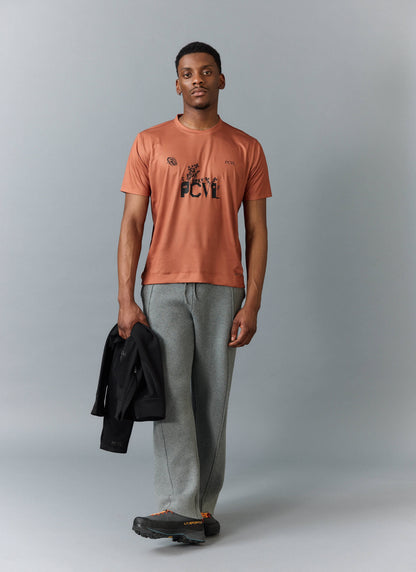 Men's PCVL Printed Performance Top - Rust | Percival