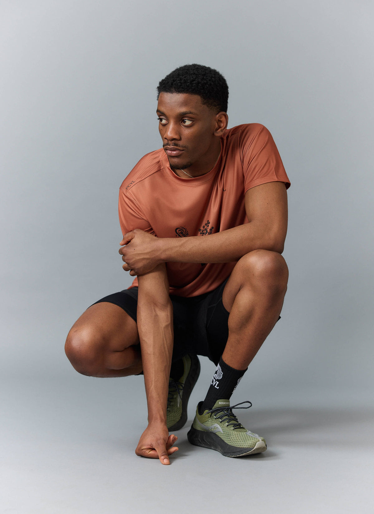 Men's PCVL Printed Performance Top - Rust | Percival