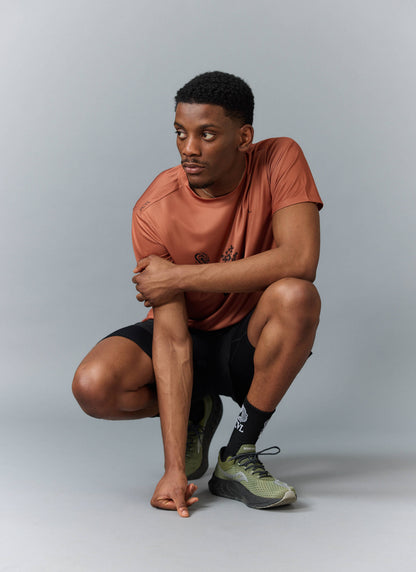 Men's PCVL Printed Performance Top - Rust | Percival