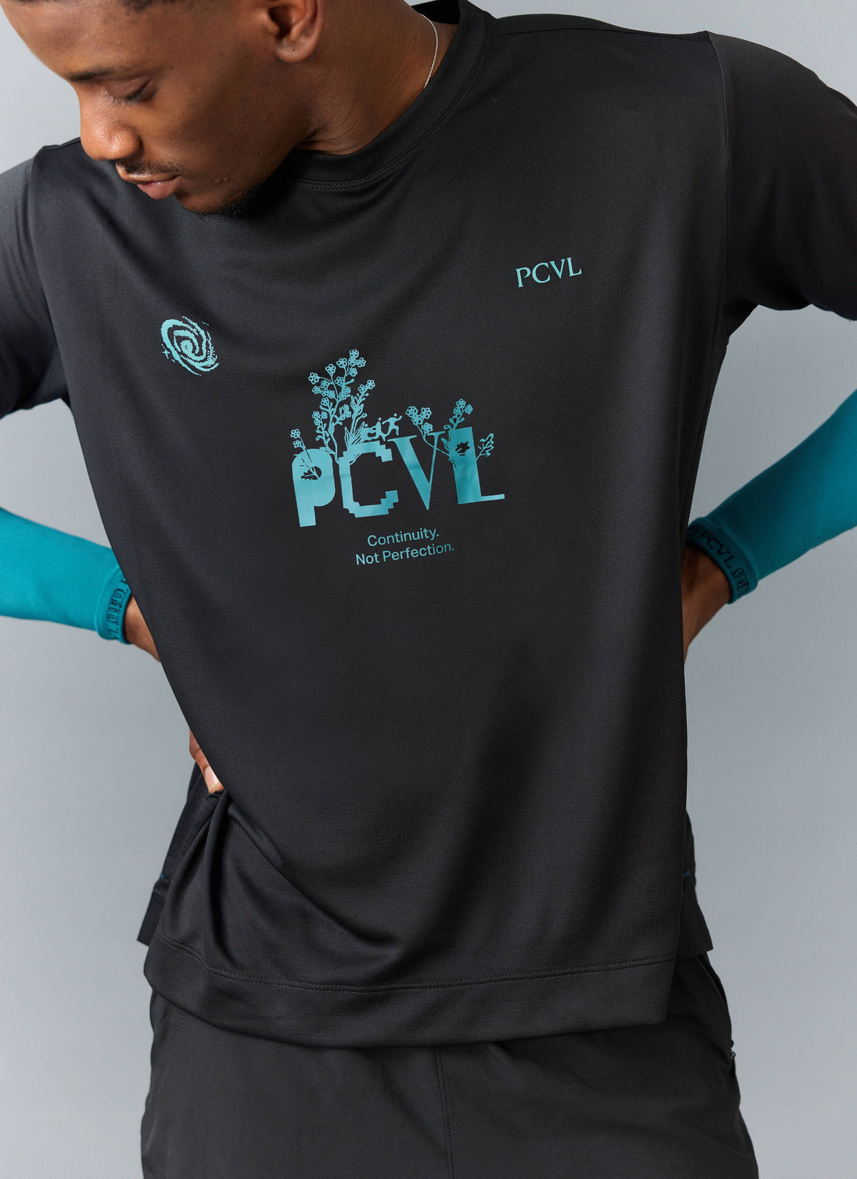 Men's PCVL Printed Performance Top - Black | Percival