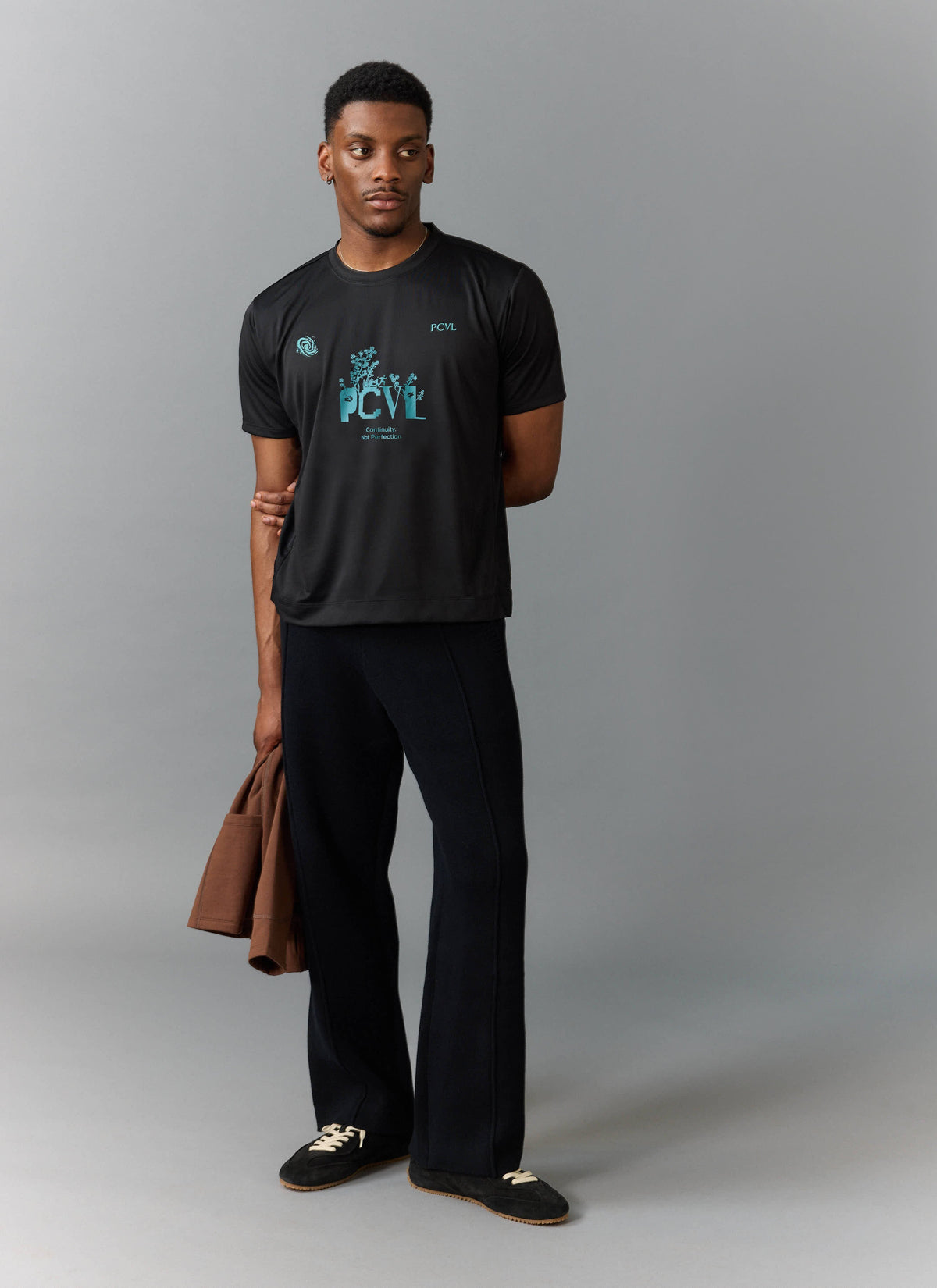 Men's PCVL Printed Performance Top - Black | Percival