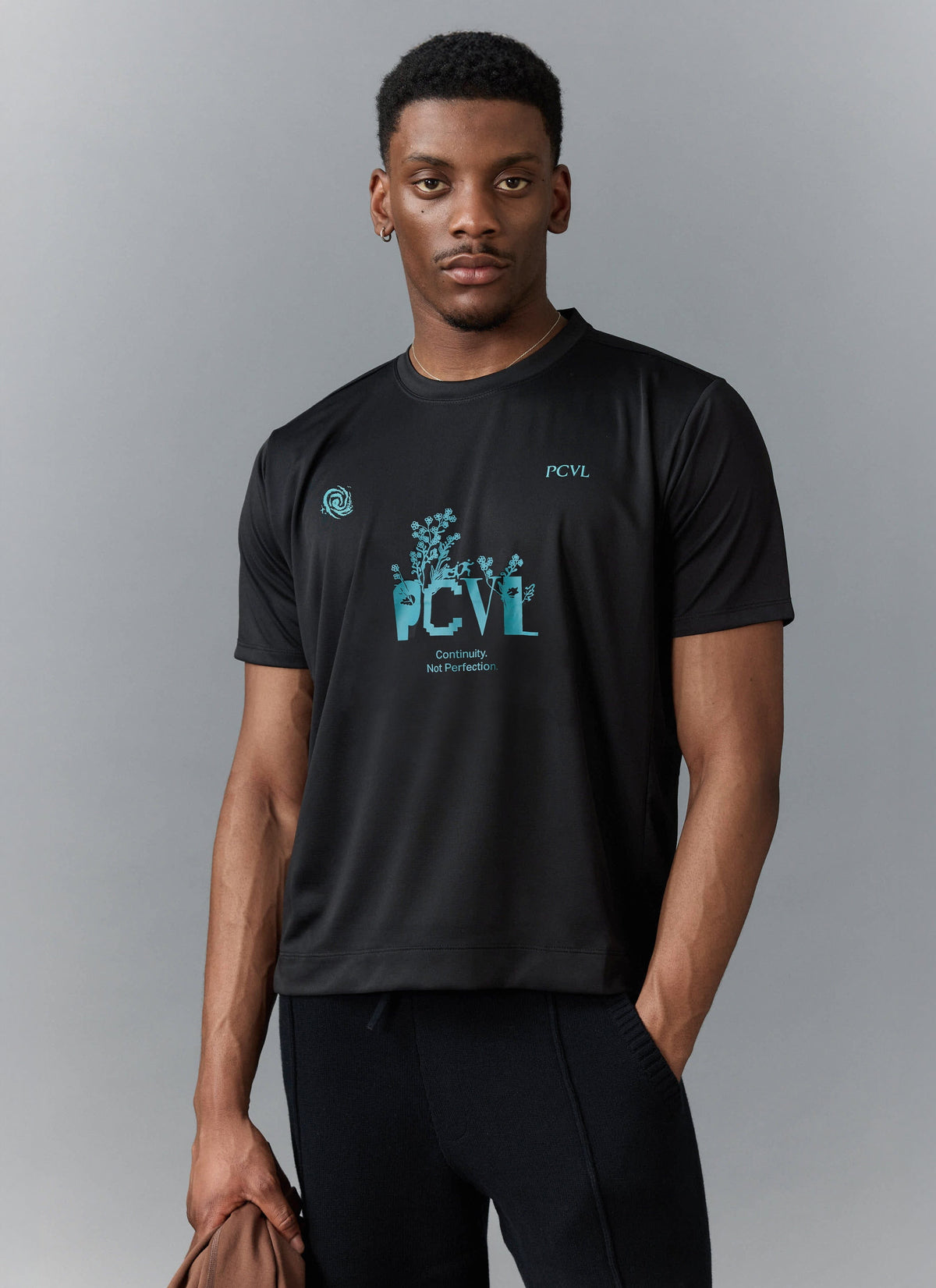 Men's PCVL Printed Performance Top - Black | Percival