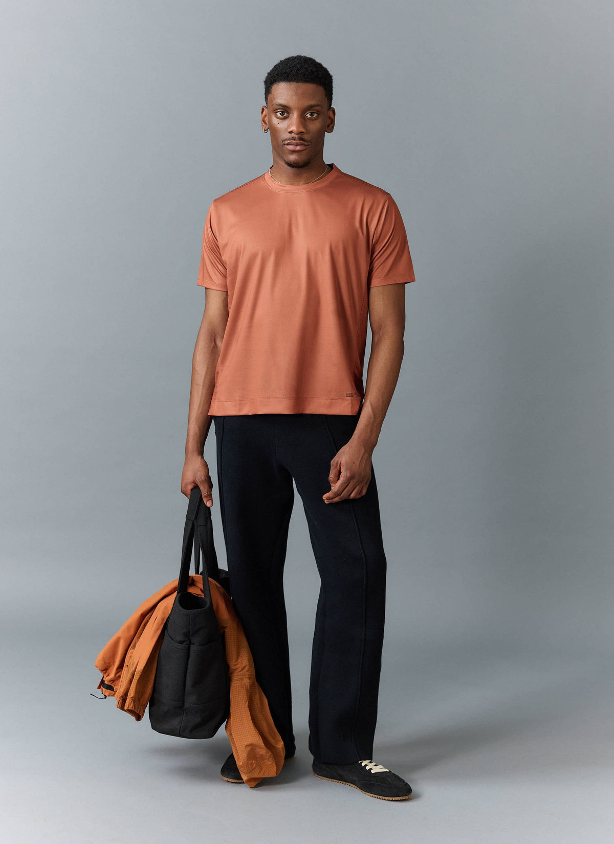 Men's PCVL Performance Top - Rust - Breathable Training Wear | Percival