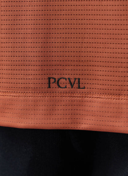 Men's PCVL Performance Top - Rust - Breathable Training Wear | Percival