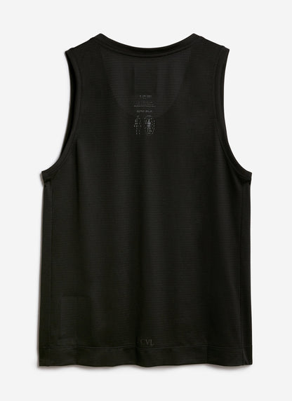 Men's Running Vest - PCVL Technical Printed - Black | Percival