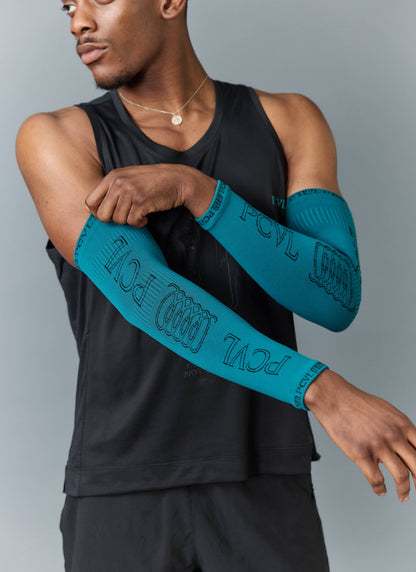 Men's Compression Arm Sleeves - PCVL - Blue | Percival