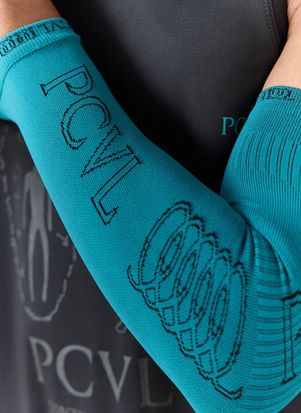 Men's Compression Arm Sleeves - PCVL - Blue | Percival