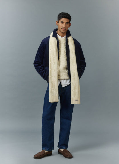 Men's Corduroy Overshirt - Shacket - Cotton - Navy Blue | Percival