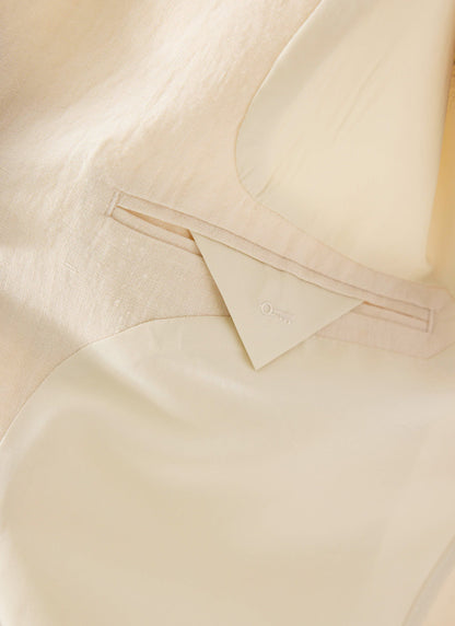 Relaxed Linen Overshirt - Stone | Percival