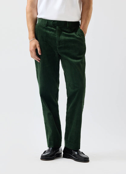 Tailored Chunky Cord Trousers - Forest | Percival