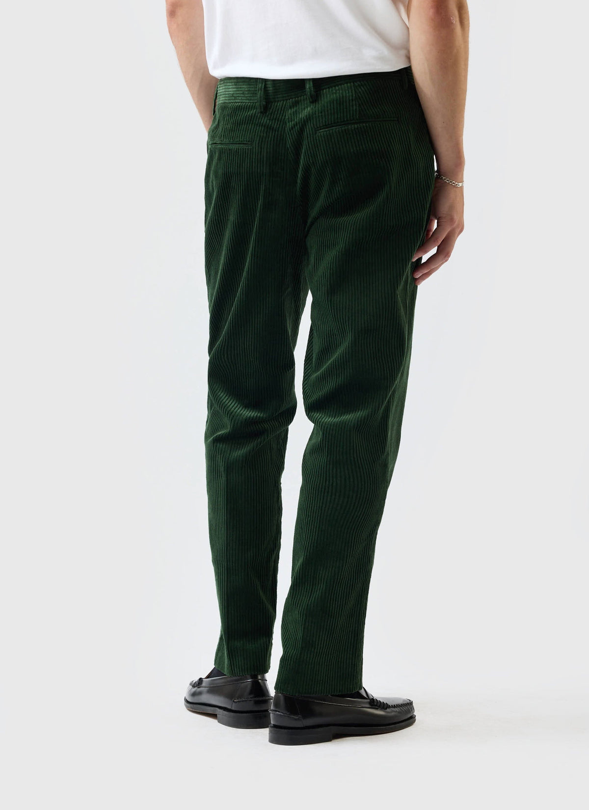 Tailored Chunky Cord Trousers - Forest | Percival