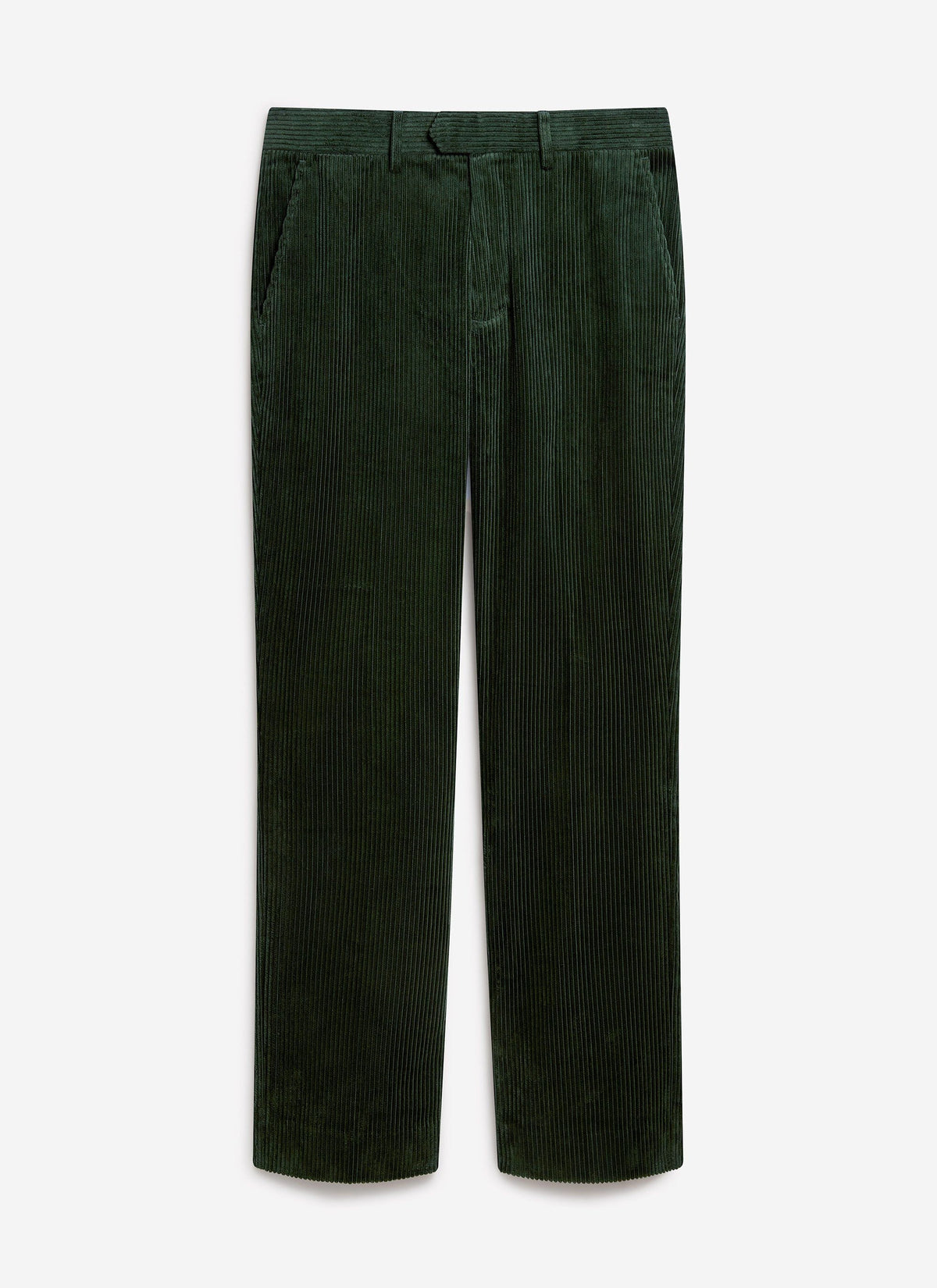 Tailored Chunky Cord Trousers - Forest | Percival