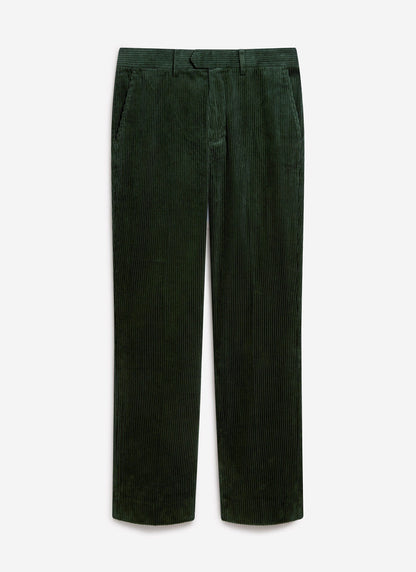 Tailored Chunky Cord Trousers - Forest | Percival