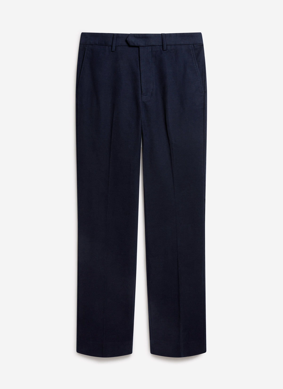 Tailored Moleskin Straight Leg Trousers - Navy | Percival