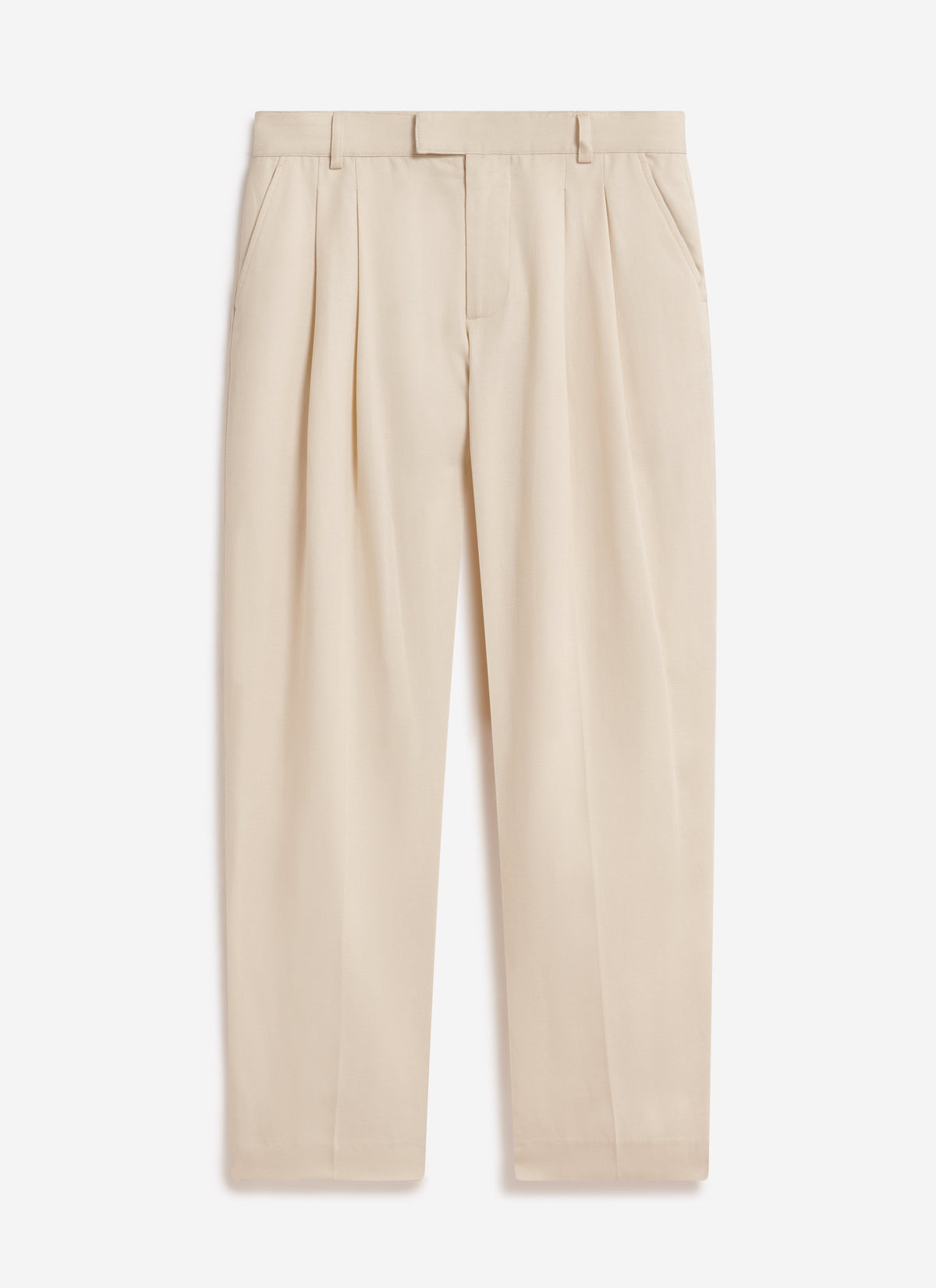 Men's Pleated Tailored Trousers - Suit Trousers x Warren - Ecru Cream | Percival