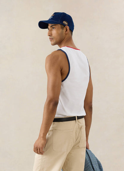 Men's GT40 Vest - Ford x Percival - Organic Cotton - White | Percival