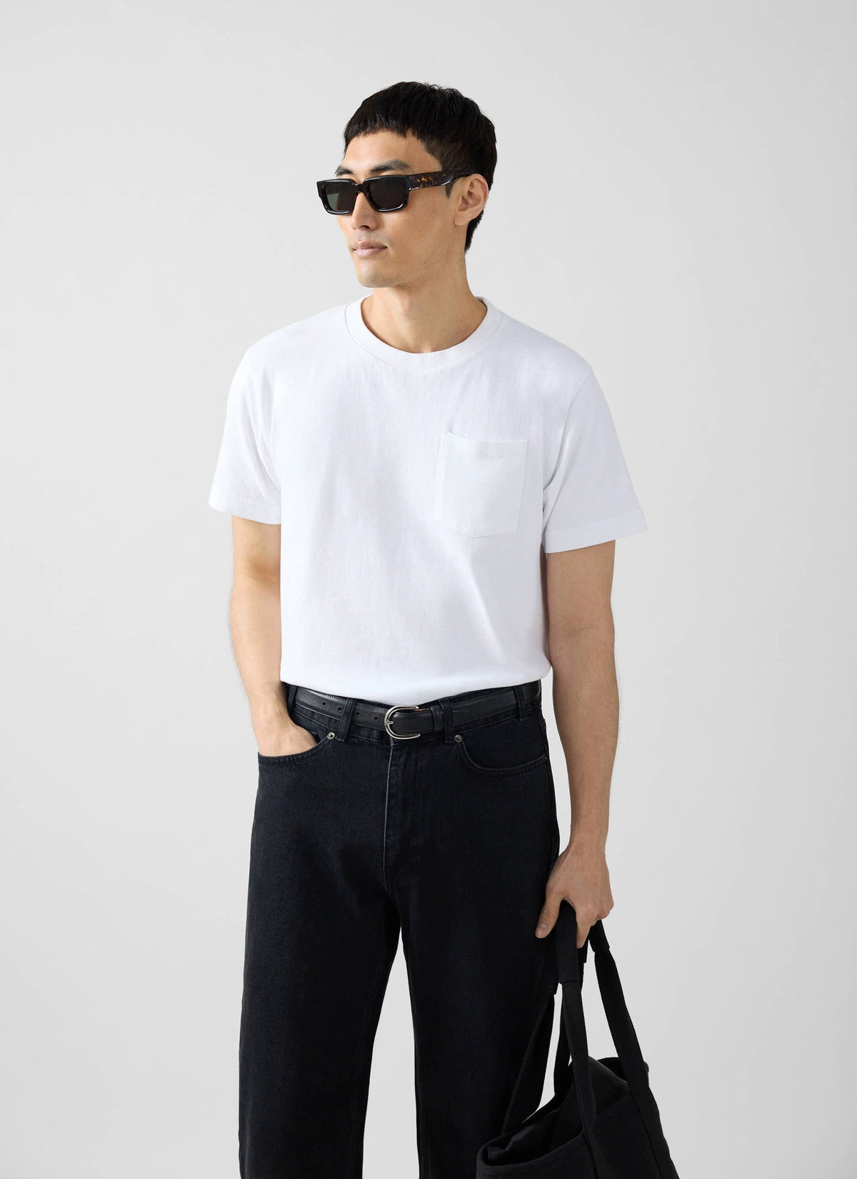 Short Sleeve Pocket T Shirt - Organic Cotton - White | Percival
