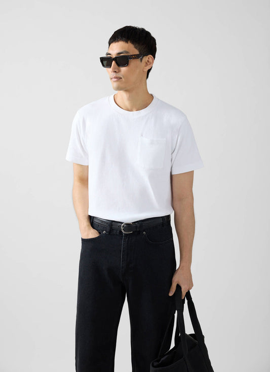 Short Sleeve Pocket T Shirt - Organic Cotton - White | Percival