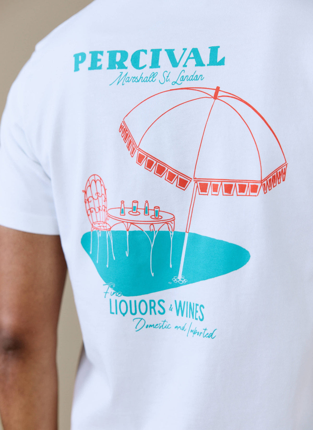 Men's Graphic T Shirt - Fine Wines - Cotton - White | Percival