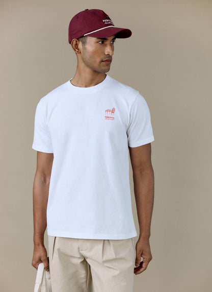 Men's Graphic T Shirt - Fine Wines - Cotton - White | Percival