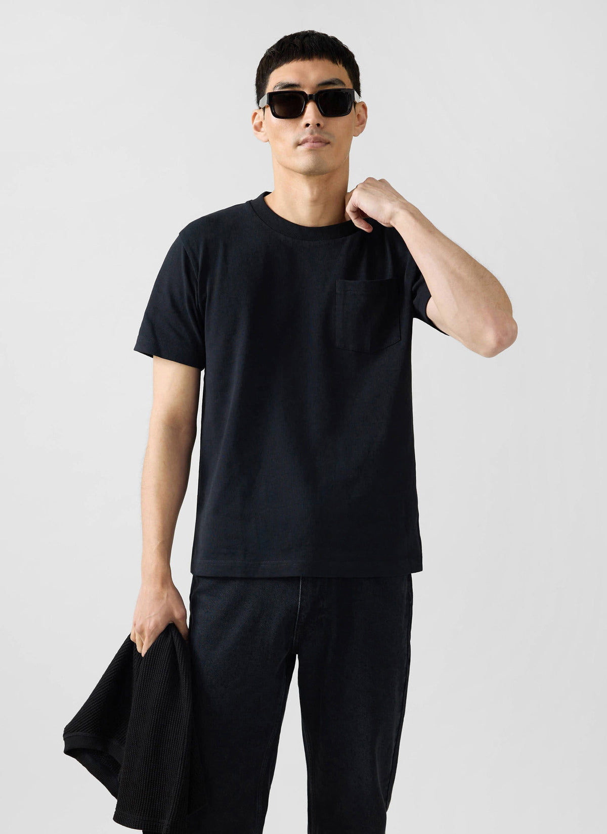 Short Sleeve Pocket T Shirt - Organic Cotton - Black | Percival