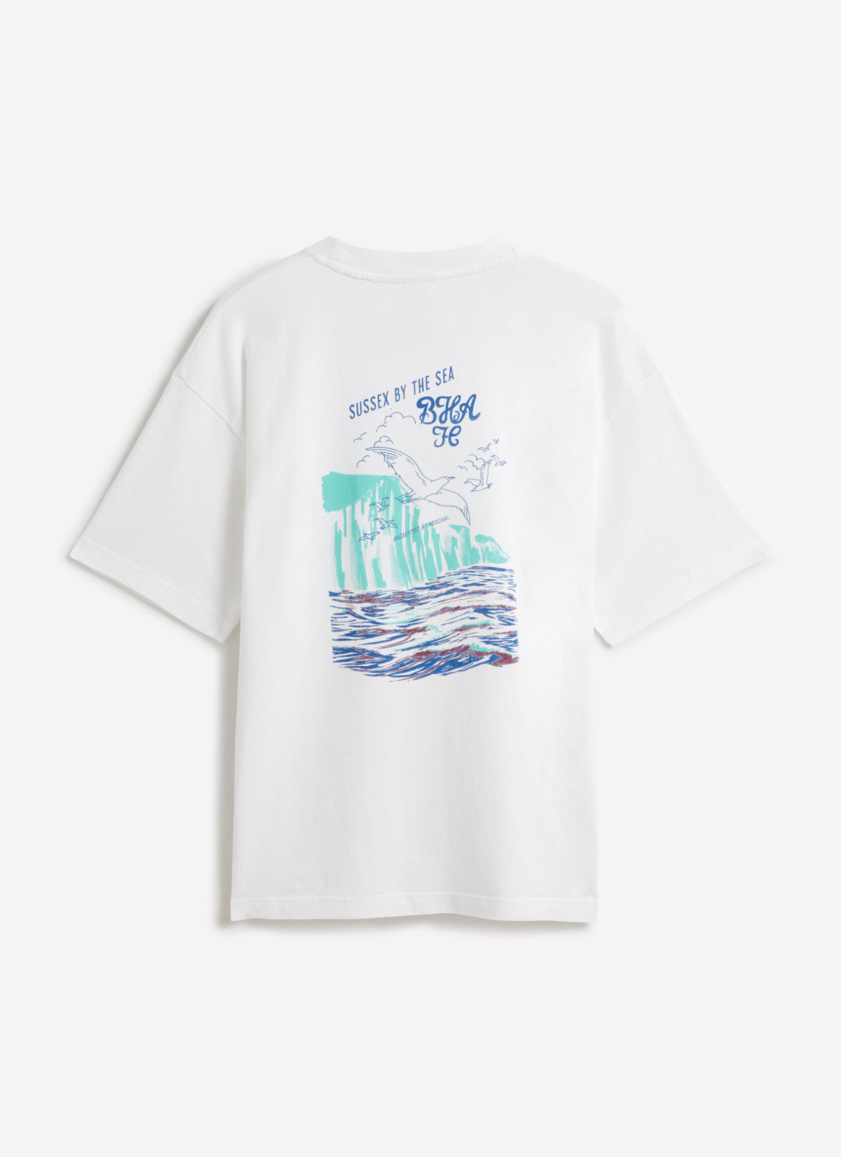 Men's T Shirt - Beach Front x Brighton & Hove Albion F.C. - White | Percival