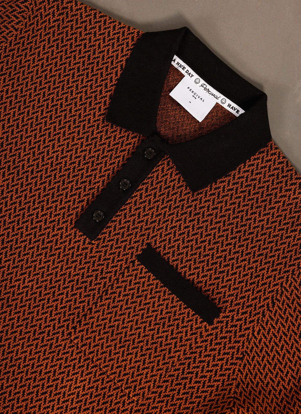 Men's Knitted Polo Shirt - Short Sleeve - Espresso Brown | Percival