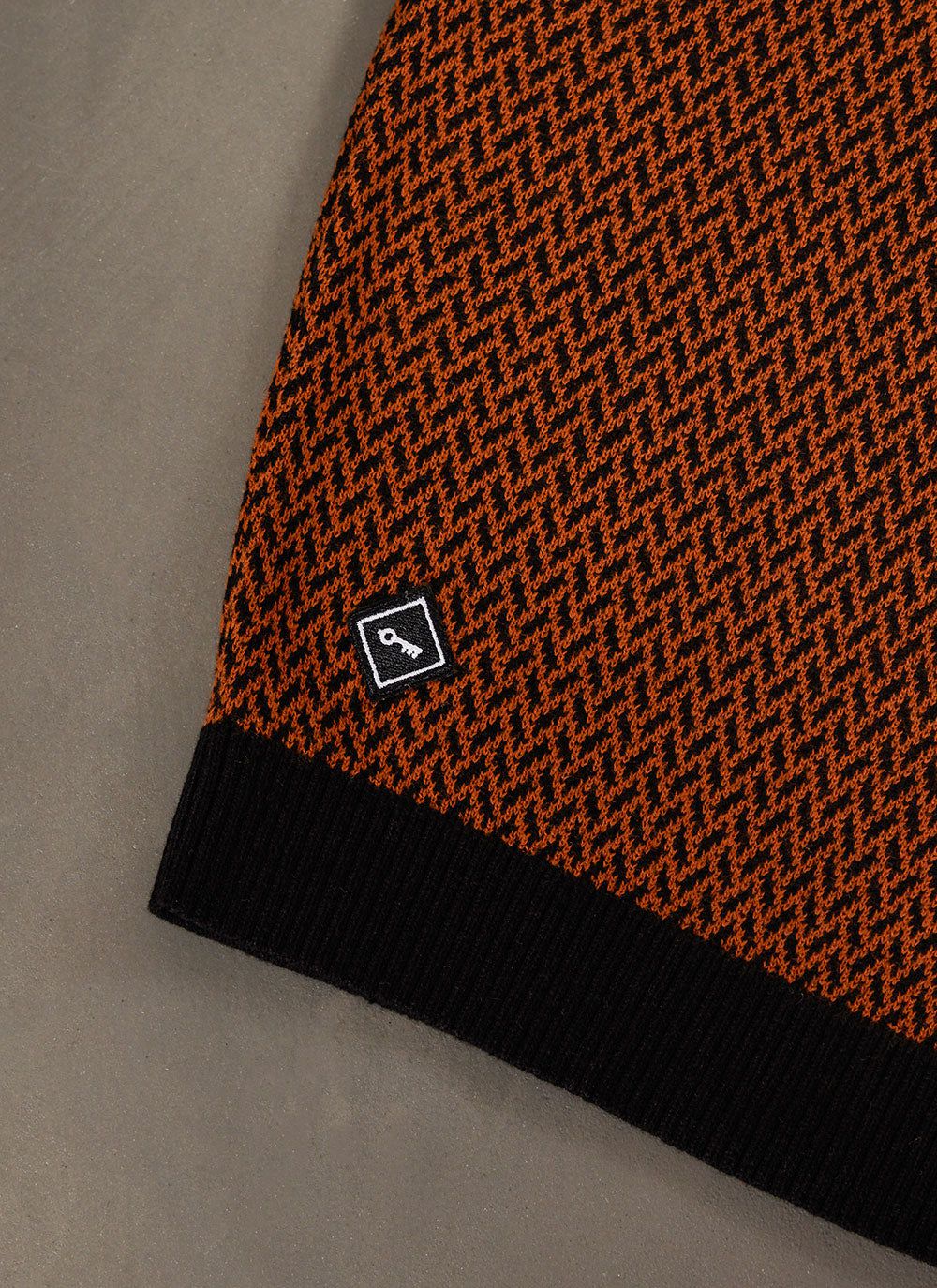 Men's Knitted Polo Shirt - Short Sleeve - Espresso Brown | Percival
