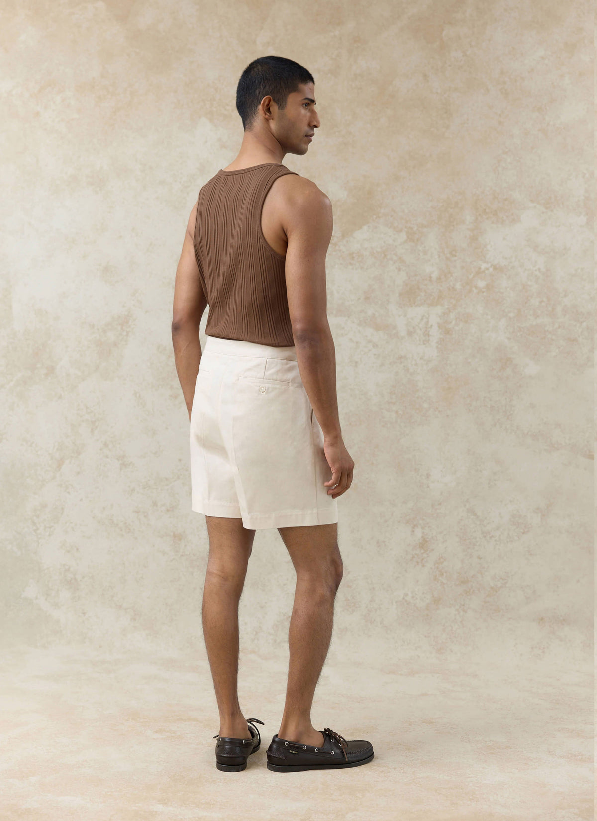 Men's Leon Ribbed Vest - Brown - Organic Cotton | Percival